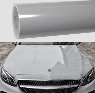 crystal gloss light grey car wrap vinyl