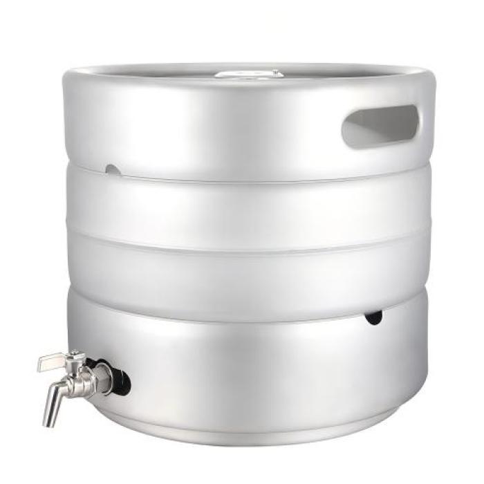 Bierfass aus SUS304 in Lebensmittelqualität mit Zapfhahn