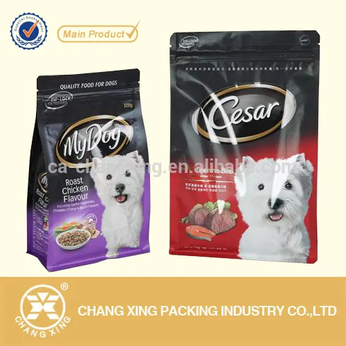 Resealable Pet Food Ziplock Bag Plastic Dog Pet Food Packaging Bag With Zipper