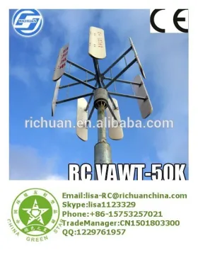 OFF-GRID RCVA-50kw 50kw Vertical Axis Wind Turbine Generator