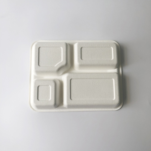 China Biodegradable Large 4 Compartment Bagasse Tray Factory Supplier