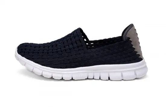 Classic Style Slip-ons Design Dark Blue Hollow Shoes