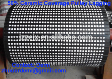conveyor rubber & ceramic pulley lagging sheet for mining