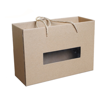 3 Layers Eco-Friendly Handle Brown Corrugated Box Packaging