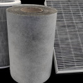 Rollo de medios de filtro de carbono de carbono no tejido