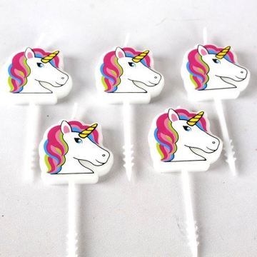 Flamingo und Einhornkerzen für Babyparty, 1. Geburtstag und Kinderpartydekorationen