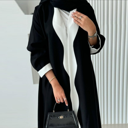 لباس ابای اپن مشکی سفید