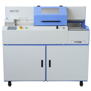 Semi auto electric hot melt paper glue binder perfect binder with side glue W8100