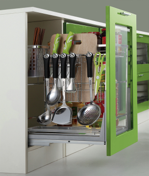 Stainless Steel Kitchen Drawer Organizer Sliding Basket