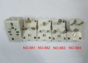5a 250v Bangladesh Electrical Sockets 3 Round Pins Multi Socket Adaptor Abs Material Electric Plug Adaptor No.882