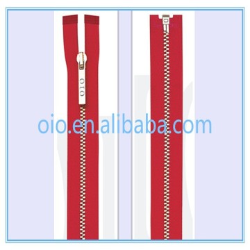 Cheap hot wholesale gold metal zipper for various use