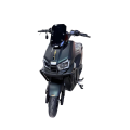 Electric Motorcycle with Windshield and Wrapped Seat