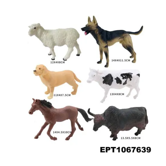 Farm Animals and Dog Toy Figures: A Comprehensive Play Set Including Sheep, German Shepherd, Mini Cows, and More