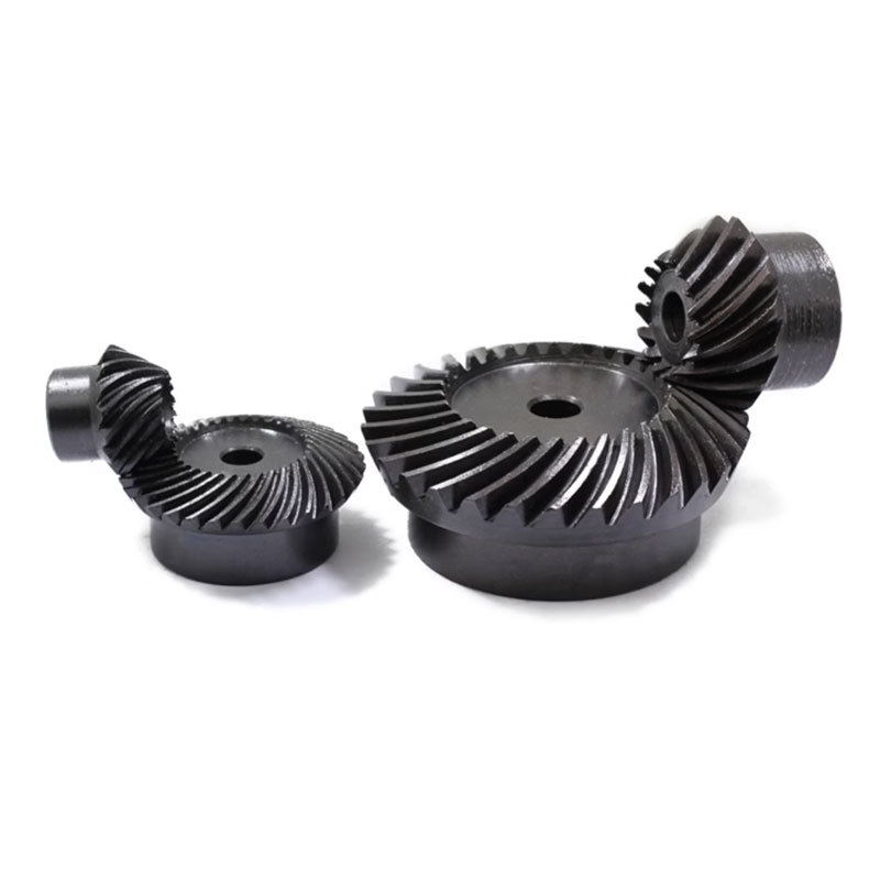 Precision Spiral Bevel Gear 45 Steel Hardened 90 Degree Pinion 2.5Module 18 Teeth to 2.5Module 36 Teeth 1:2 Speed Ratio