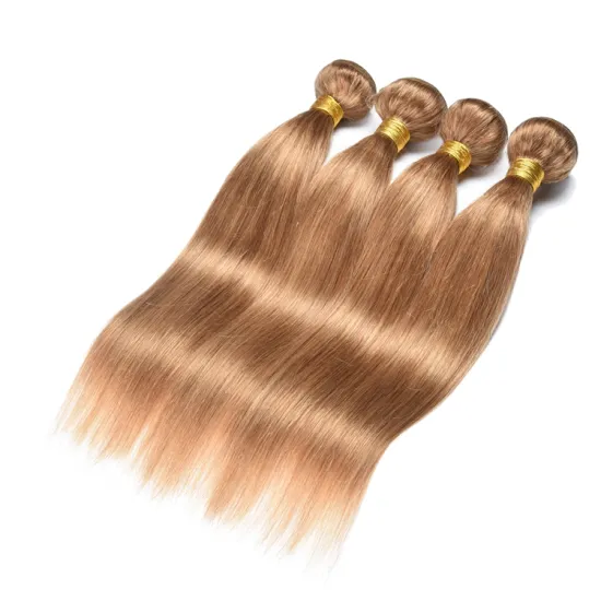 Wholesale Straight Wave Color 27# Grade 10a Brazilian Virgin Hair Bundles