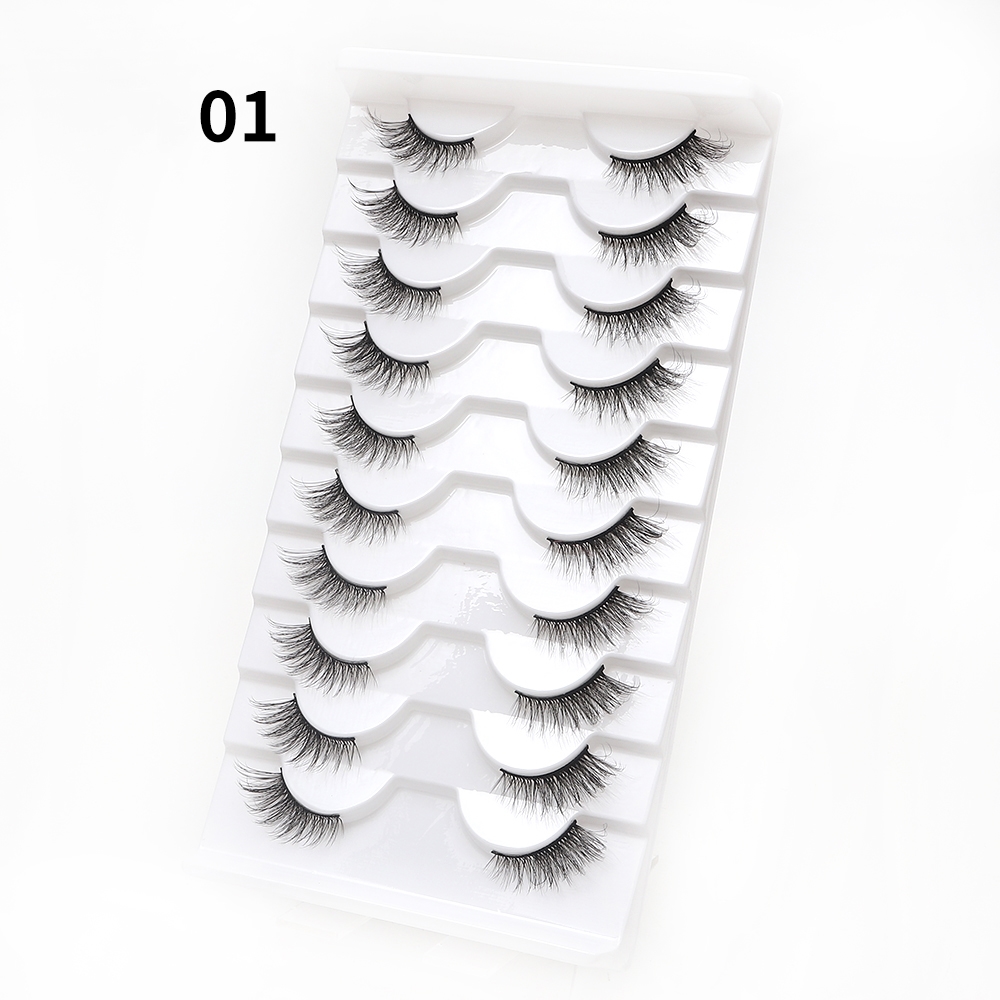 Les extensions de lash de demi-réglage se dépassent la moitié des faux cils