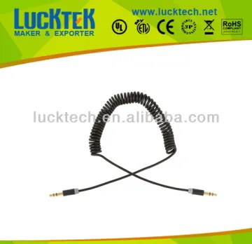 Audio/vedio cable,3.5mm Male TO 3.5mm male coverter cord with screw lock,high qulity