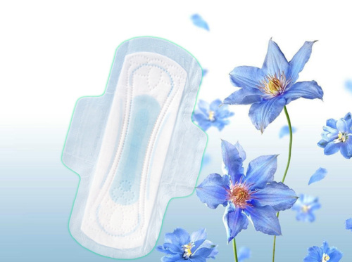 280mm Ultra Thin Sanitary Napkin with Printed Blue Center