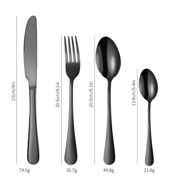 Customized Stainless Steel 410 Tableware Set with Flatware, Steak Knife, Fork, Spoon, and Tea Spoon
