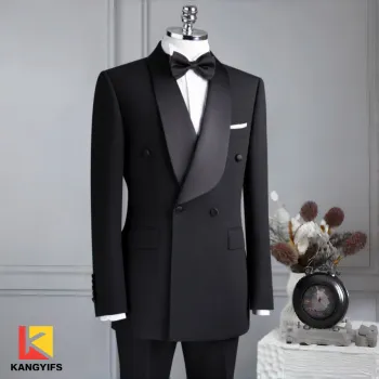 Elegant Black Wedding Suit with Ceremonial Style