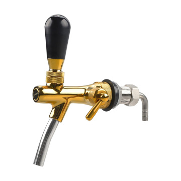 European Style Stainless Steel Gold Adjustable Flow Beer Faucet