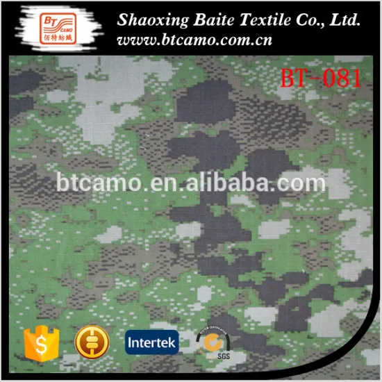 Military Green Digital Camouflage Printed Fabric