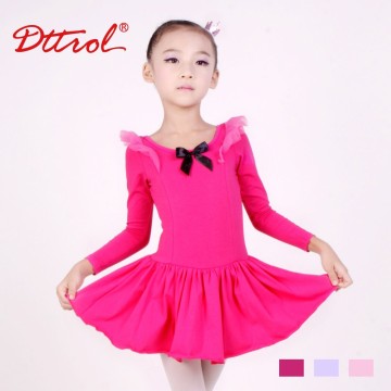 Sexy teen girls long sleeve ballet skirt fancy dress kids costumes dance dress