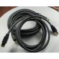 Nylon gevlochten Cat8-kabel met vergulde RJ45