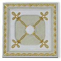 White Pu Decorative Ceiling Medallions , Square Ceiling Medallion