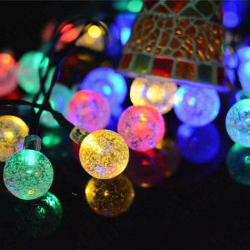 Festoon Lighting Bubble RGB Color 7m 12m Party Garlands Solar Powered 8 Modes