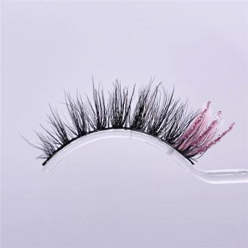100% Mink Glitter Lashes Pink Sparkle Mink Minkeses