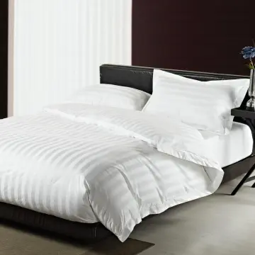 3cm stripe design 60S*40S dobby hotel bed cover