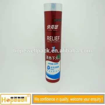ABL Toothpaste Packaging , Unboxed , Metallic Tube , 0.6 oz , 144 Case