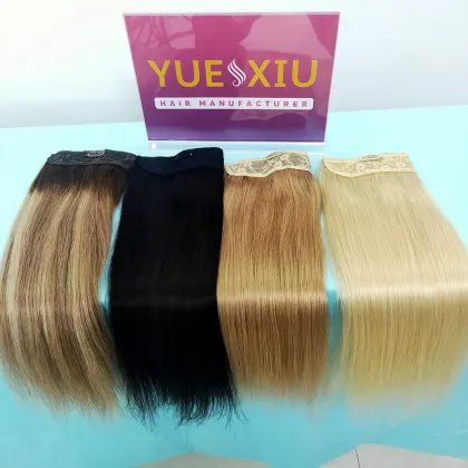 Invisible Tape Halo Hair Wholesale Factory Cheap Price Unprocessed Virgin Brazilian Halo Hair Extensions