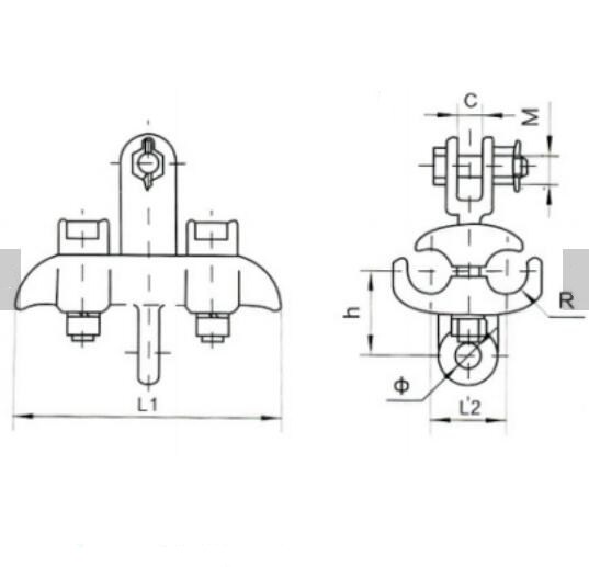 Twin Jumper Wire Suspension Clamp