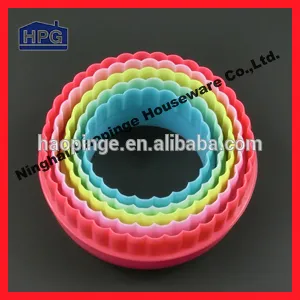 high quality food grade round shape silicone wholesale cookie cutter