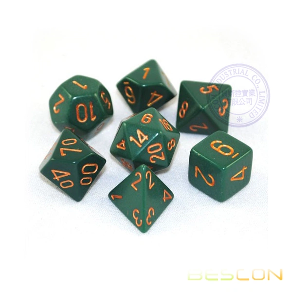 Dados Poliedricos Polvo Verde W Cobre Dados Poliedricos Polvo Verde W Cobre