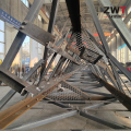 Erguer torre de aço de 3 pernas com estrutura de treliça