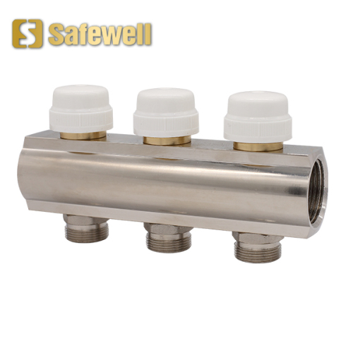 Brass Return Manifold With Builtin Shutoff Valve, High Quality Brass