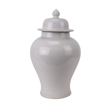 Jingdezhen Antique Pure White Porcelain Ginger Vase - High Quality Home Decor