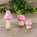 3 pcs/Set Wood Mushrooms Miniature Fairy Garden Home Decoration Craft Micro Landscape Decor DIY Gift Moving Forest