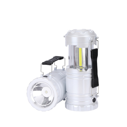 કોબ સંકુચિત તેજ મલ્ટિફંક્શન 3*એએ ડ્રાય બેટરી ટાઇપ એલઇડી એબીએસ પ્લાસ્ટિક કેમ્પિંગ લાઇટ્સ લેમ્પ