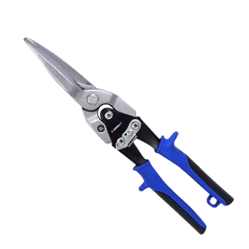 12" Heavy Duty TPR Handle Shears - Right Straight Cut Aviation Snips for Tin Scissors
