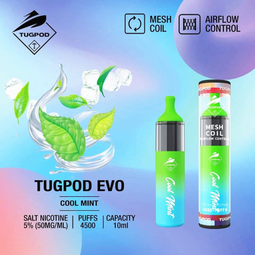 Tugboat Evo डिस्पोजेबल vape डिवाइस 4500 कपास कैंडी