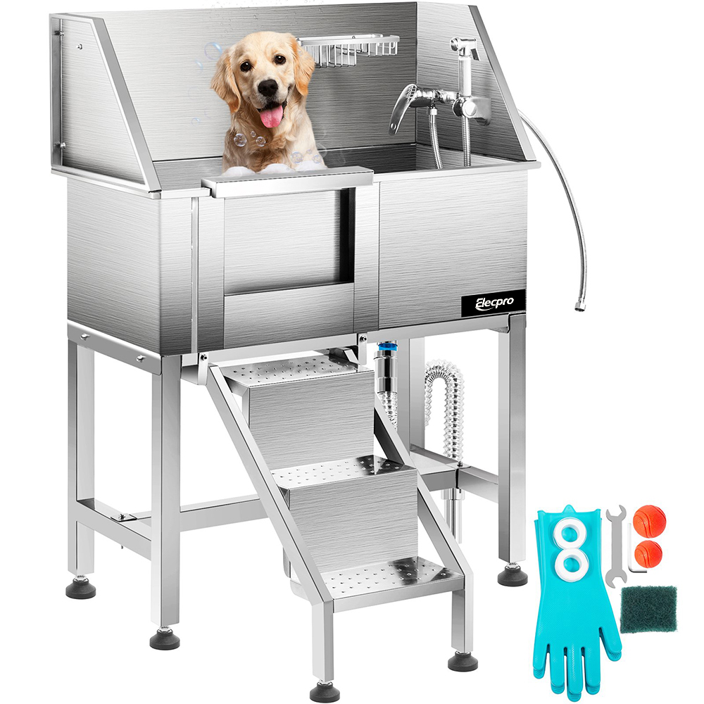 Pet Grooming Tub Dog Bathtub Stainless Steel