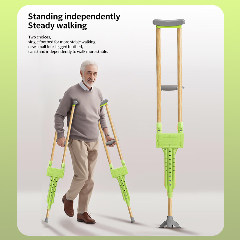 Yade Non-Slip Folding Lightweight Rehabilitation Crutches Young People's Underarm Walking Aid for Fractures Young People's Cane5