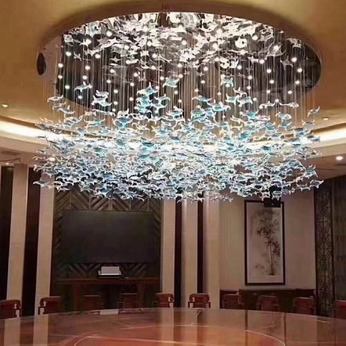 Customized large luxury diversiform glass pendant lamp