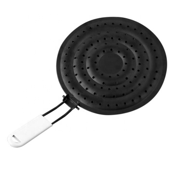 Stainless Steel Gas Grill Heat Diffuser with Foldable Handle, Skimmer Ring, and Flame Guard