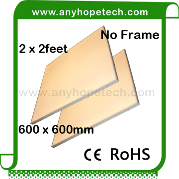 No aluminum frame 600 600mm ultra-efficient led ceiling panel