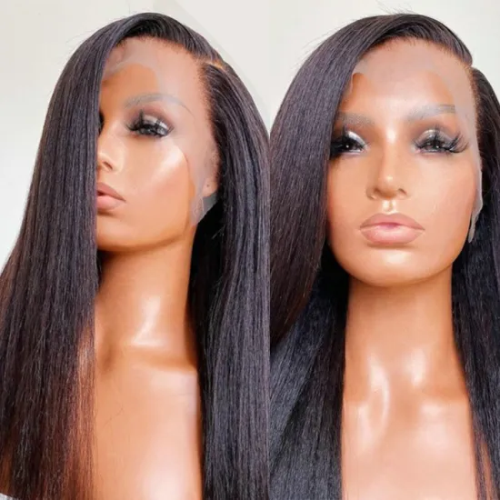 Wholesale Hair Vendors 10A Grade Unprocessed Cutical Aligned Remy Lace Wigs Maylasian Silky Straight Virgin Hair Wig